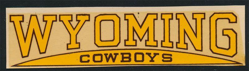 1940'S Logo - Details about University of Wyoming _RARE ORIGINAL 1940's College Decal VTG Cowboys Gold Logo