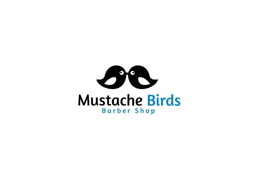 Mustache Logo - Mustache Birds Logo Template