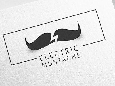 Mustache Logo - Electric Mustache logo design by Aleksandra Jakovljevic on Dribbble