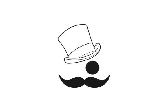 Mustache Logo - Mustache Hat Man logo