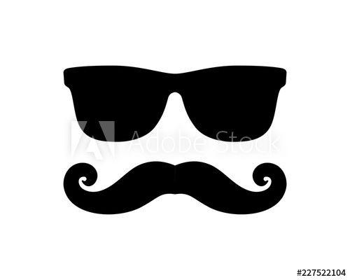 Mustache Logo - Vector Black Glasses and Mustache Sign Symbol Icon Logo Design ...