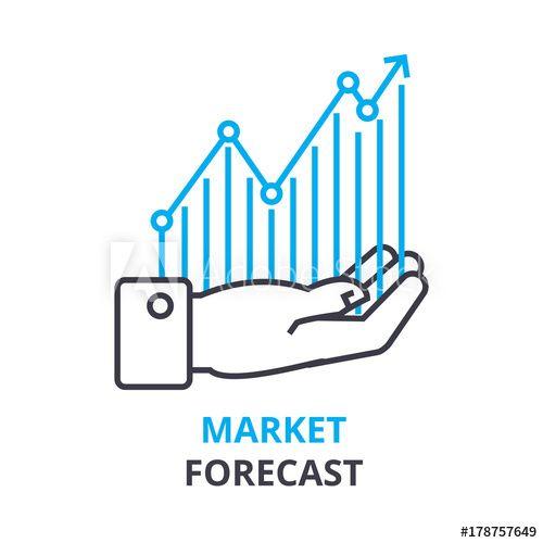 Forecast Logo - market forecast concept, outline icon, linear sign, thin line ...