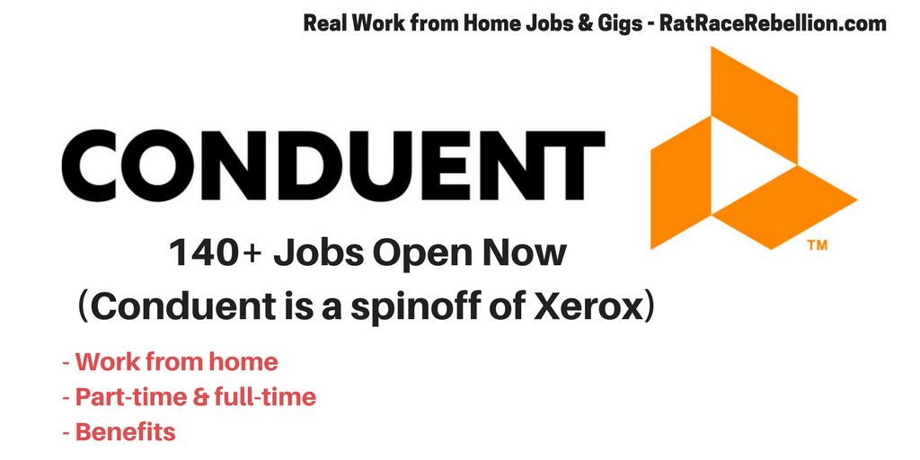 Conduent Logo - 140+ Work from Home Jobs at Xerox/Conduent + Benefits - Work From ...