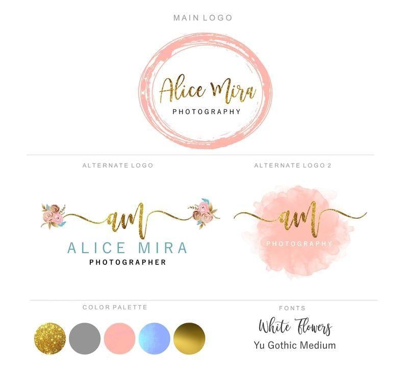 Blush.no Logo - Blush Logo Set, Pink Logo Kit, Gold Pink Logo, Circle Logo, Round Logo  Design, Floral Logo, Logo with flowers, Light pink, Custom logo