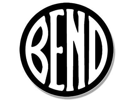 Bend Logo - American Vinyl Black Round Bend Oregon Sticker (Logo Seal City or Love)