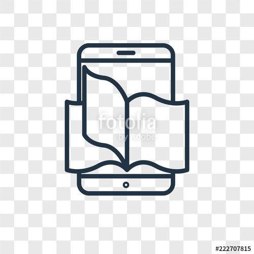 Ebook Logo - ebook icons isolated on transparent background. Modern and editable