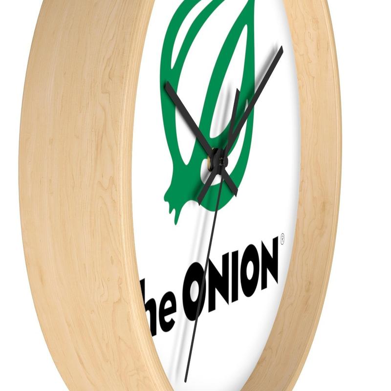 Onion Logo - The Onion Logo Wall clock from The Onion Store