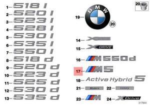 M5 Logo - Details about Genuine BMW F10 Sedan Trunk Lid M5 Emblem Badge Logo Sign OEM  51148060400