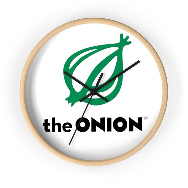 Onion Logo - The Onion Logo Wall clock