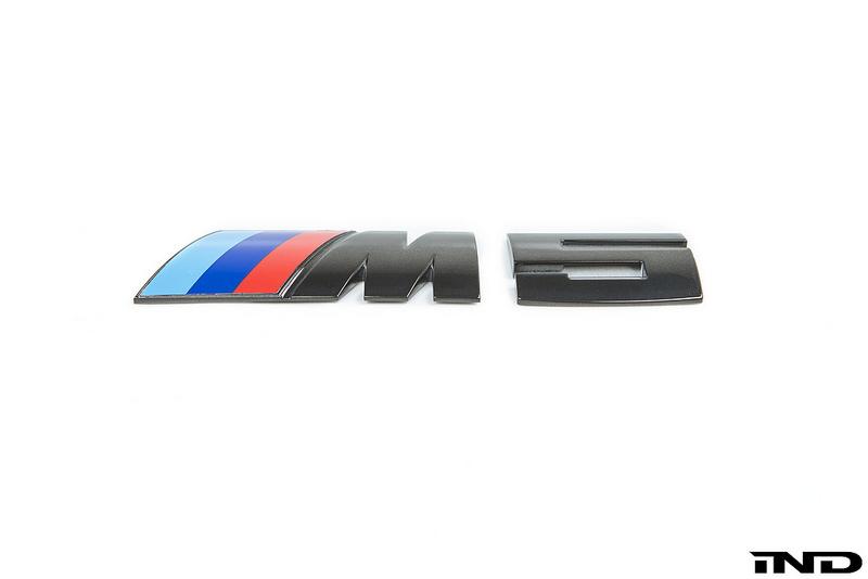 M5 Logo - IND E60 M5 Trunk Emblem - Black Chrome