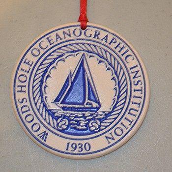 Whoi Logo - WHOI Logo Ceramic Ornament | Woods Hole Oceanographic Institution