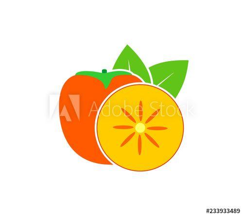 Persimmon Logo - Persimmon logo. Isolated persimm on white background - Buy this ...