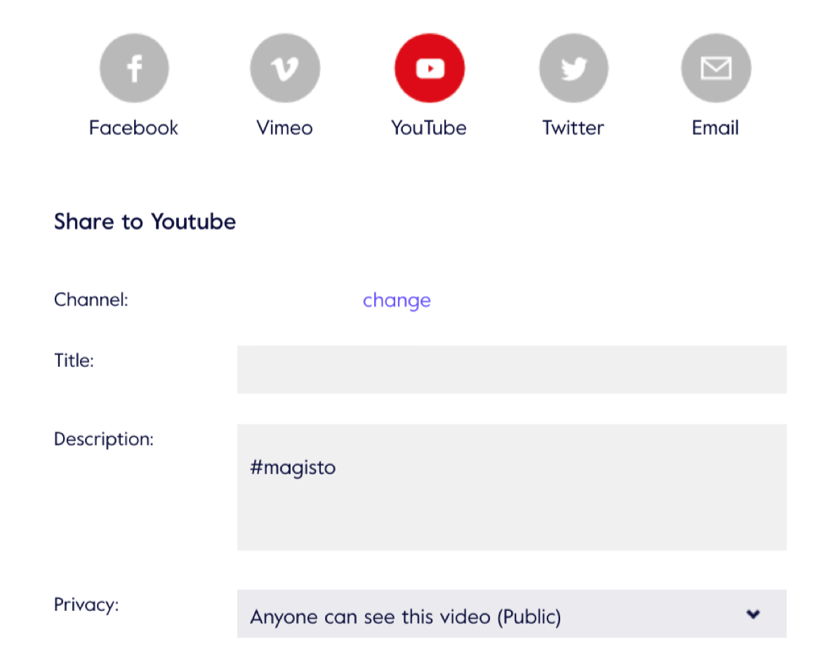 Magisto Logo - How do I share my Magisto movie to YouTube? (Web)