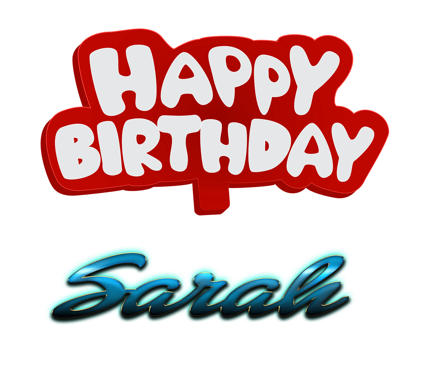 Sarah Logo - Sarah Happy Birthday Name Logo