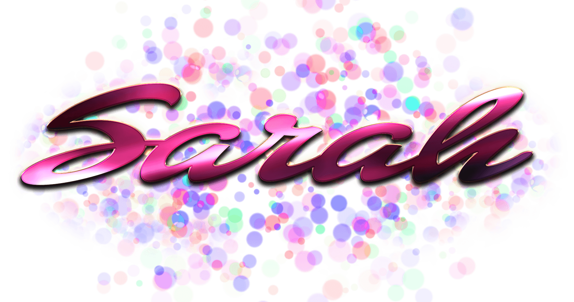 Sarah Logo - Sarah Name Logo Bokeh PNG