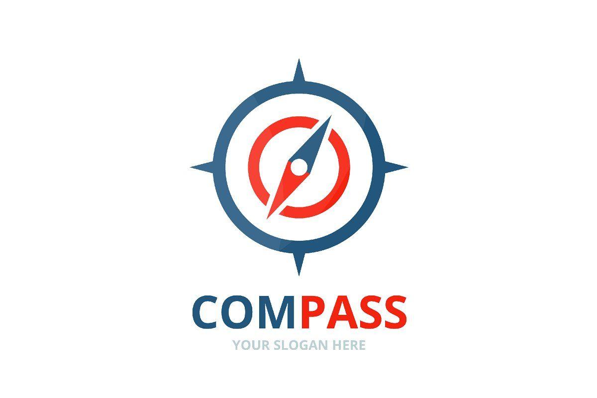 Copass Logo - Vector compass logo combination. ~ Logo Templates ~ Creative Market