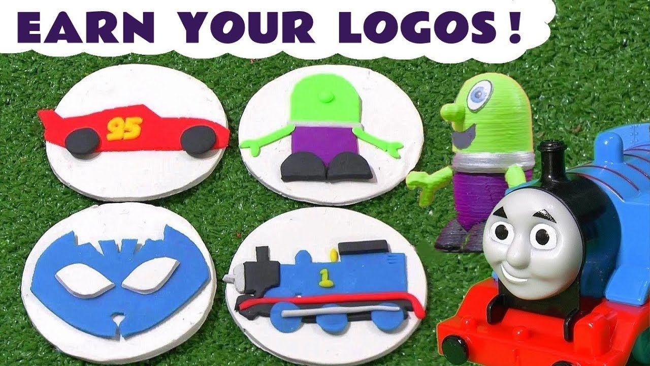 Doh Logo - Thomas and Friends Play Doh Logo story with Cars McQueen PJ Masks Catboy  and Funny Funlings TT4U