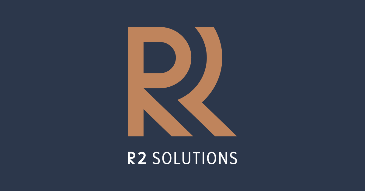 R2 Logo - Case Study: R2 Solutions. Logo, Branding & Web Design. Peacetime