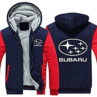 Jackets Logo - Winter Men Hoodies Coat Subaru Car Logo Thick Zipper Jackets Fleece  Sweatshirts