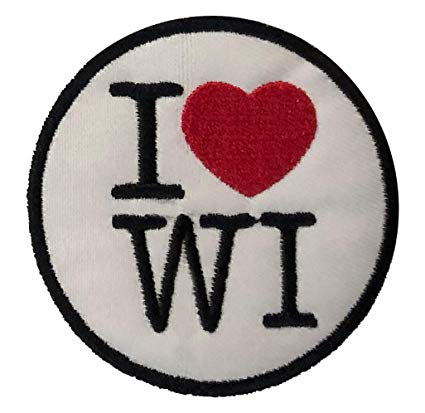 Jackets Logo - Amazon.com: I Love Wisconsin - WI USA Logo Jackets Bags Jeans 3 ...