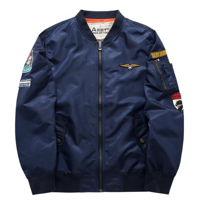 Jackets Logo - Men's Jackets, Aeronautica Military Logo Bomber Jacket, Winter Jacket,  Blue, Black, Orange, Green