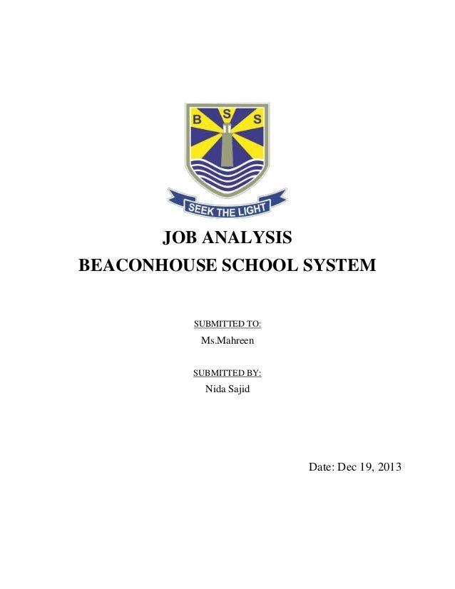 Beaconhouse Logo - Job analysis of beacon house school system