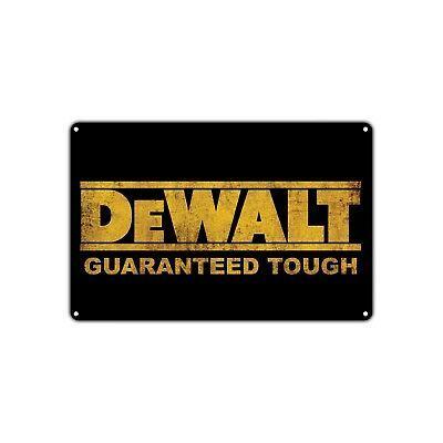 Dewalt Logo - DEWALT GUARANTEED TOUGH Logo Power Tools Decor Shop Bar Vintage Retro Metal  Sign