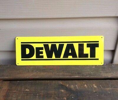 Dewalt Logo - DEWALT LOGO POWER Tool Metal SIGN Cordless Drill Work shop Garage 4x12 50081