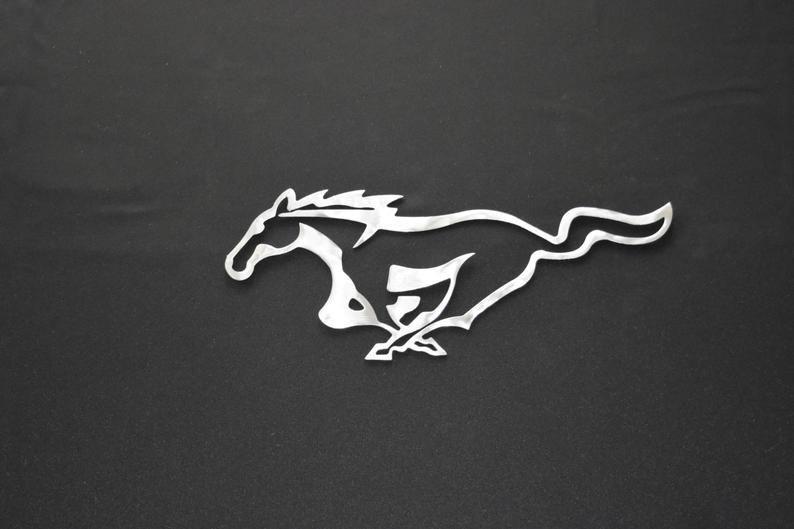 Mustnag Logo - Ford Mustang Logo sign Metal sign / Metal car garage sign