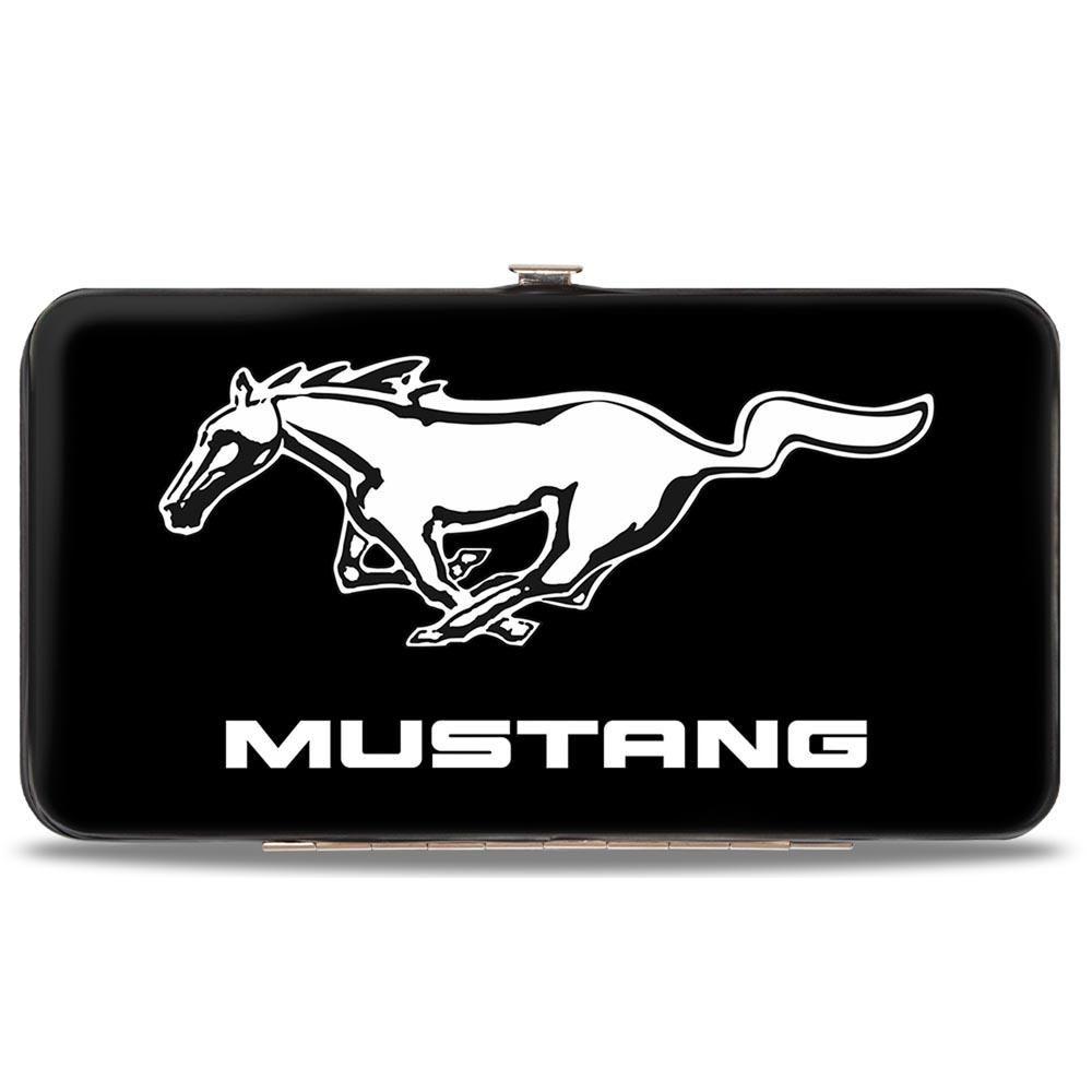 Mustnag Logo - Hinged Wallet - Ford Mustang Black White Logo CENTERED