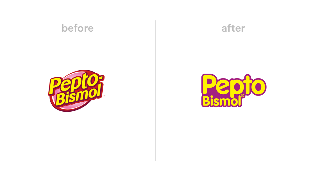 Pepto-Bismol Logo - The Top Logo Redesigns and Trends of 2018 - Looka