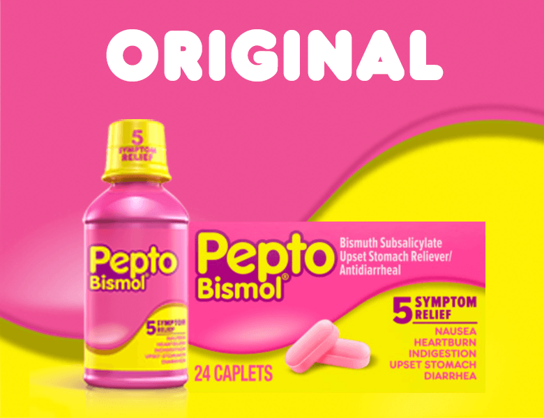 Pepto-Bismol Logo - Pepto-Bismol for Nausea, Upset Stomach & Diarrhea Relief