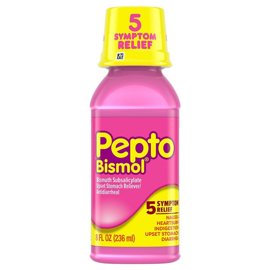 Pepto-Bismol Logo - Pepto-Bismol Liquid 5 Symptom Digestive Relief Original