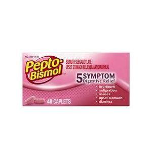 Pepto-Bismol Logo - Pepto-Bismol 5 Symptom Relief Caplets, 40CT