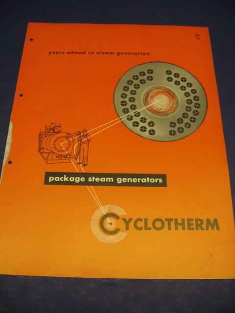 Cyclotherm Logo - 1950's Cyclotherm Corp Steam Generators (Boilers) catalog Asbestos