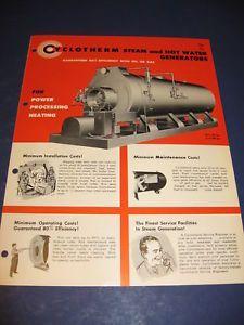 Cyclotherm Logo - Details about Cyclotherm Corp. Steam Generators (Boilers) 1956 catalog  Asbestos History