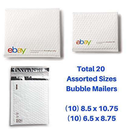 Discontinued Logo - 20 Ebay Branded Airjacket Envelopes - Discontinued Design - Ebay Classic  Design Padded Shipping Mailers with Ebay Logo (Assorted 2 Sizes - (10)  Medium ...