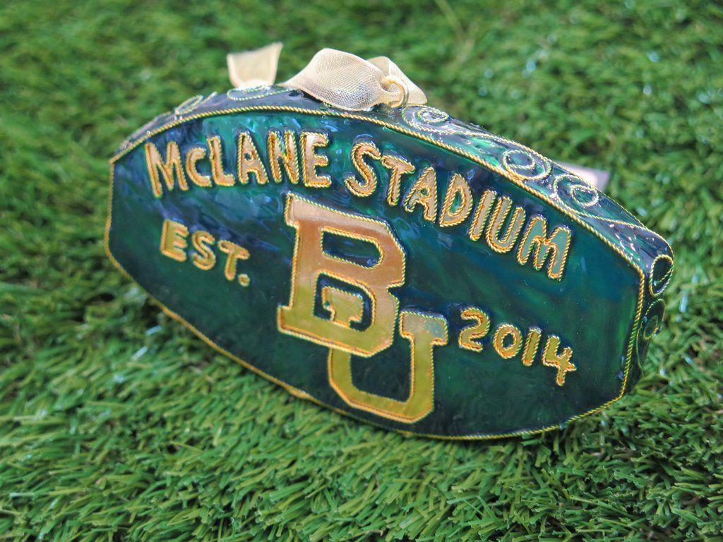 Discontinued Logo - LOGO DISCONTINUED: Baylor McLane Stadium 24k Gold Plated Cloisonné Ornament
