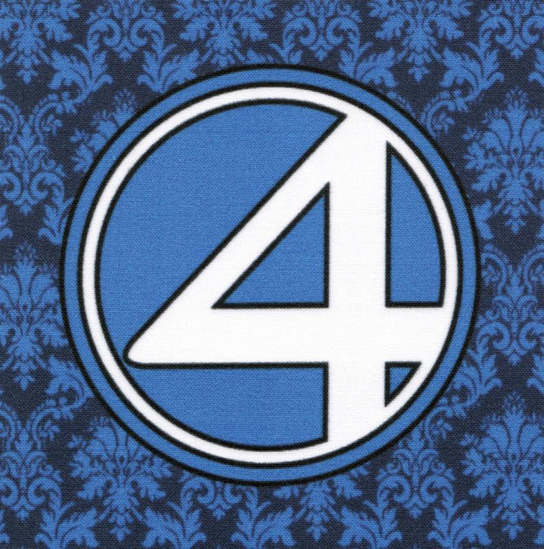 Discontinued Logo - DISCONTINUED Fantastic Four Logo fabric print