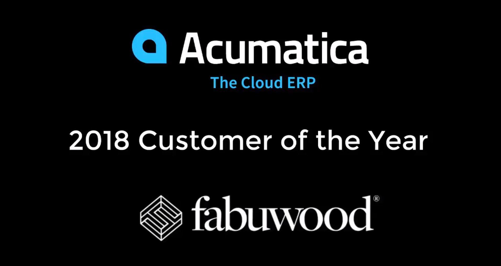 Fabuwood Logo - Fabuwood Wins 2018 Acumatica Customer of the Year Award