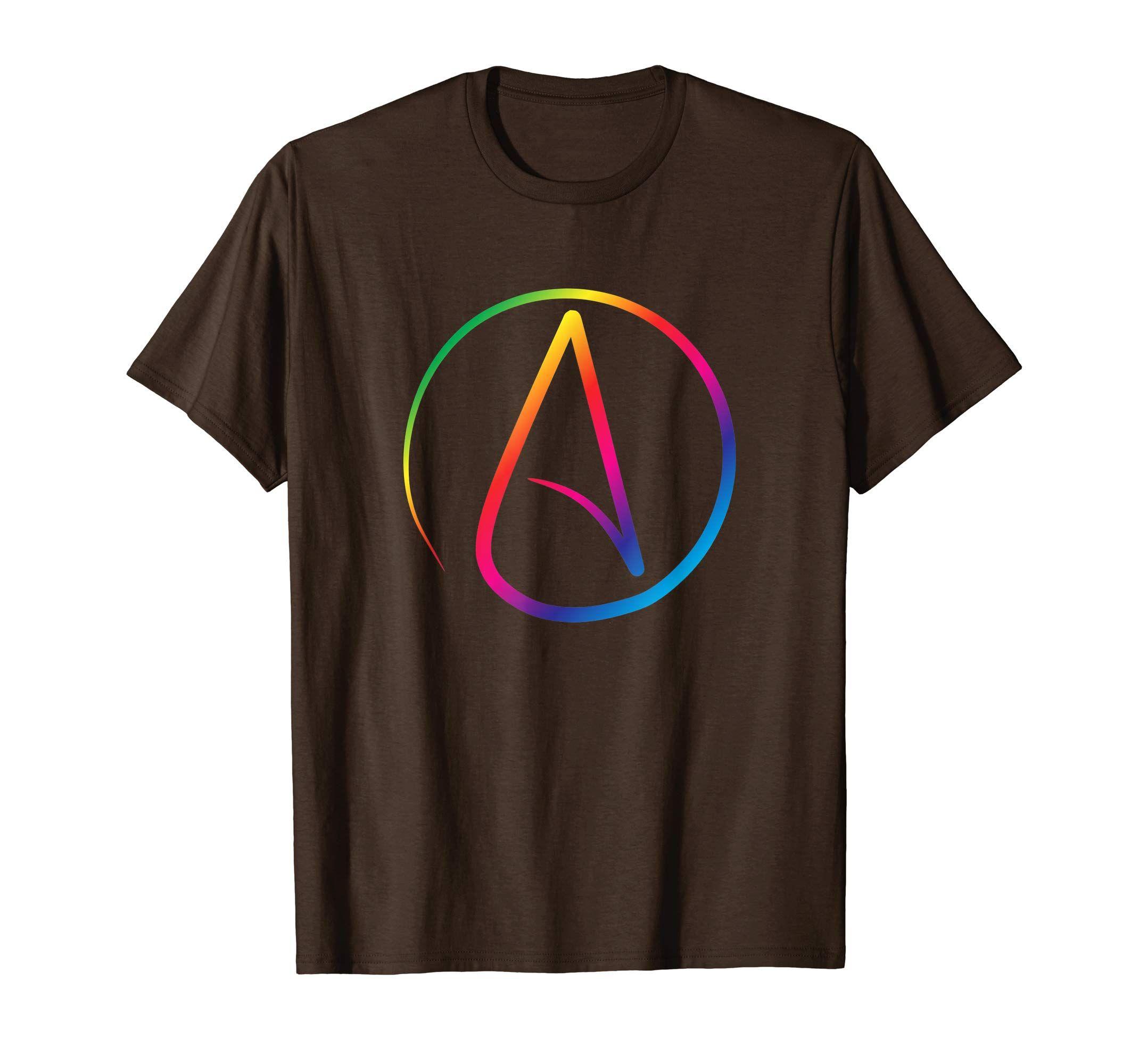 Atheist Logo - Atheist Logo Shirt - Atheism Symbol Rainbow LGBTQ T-shirt