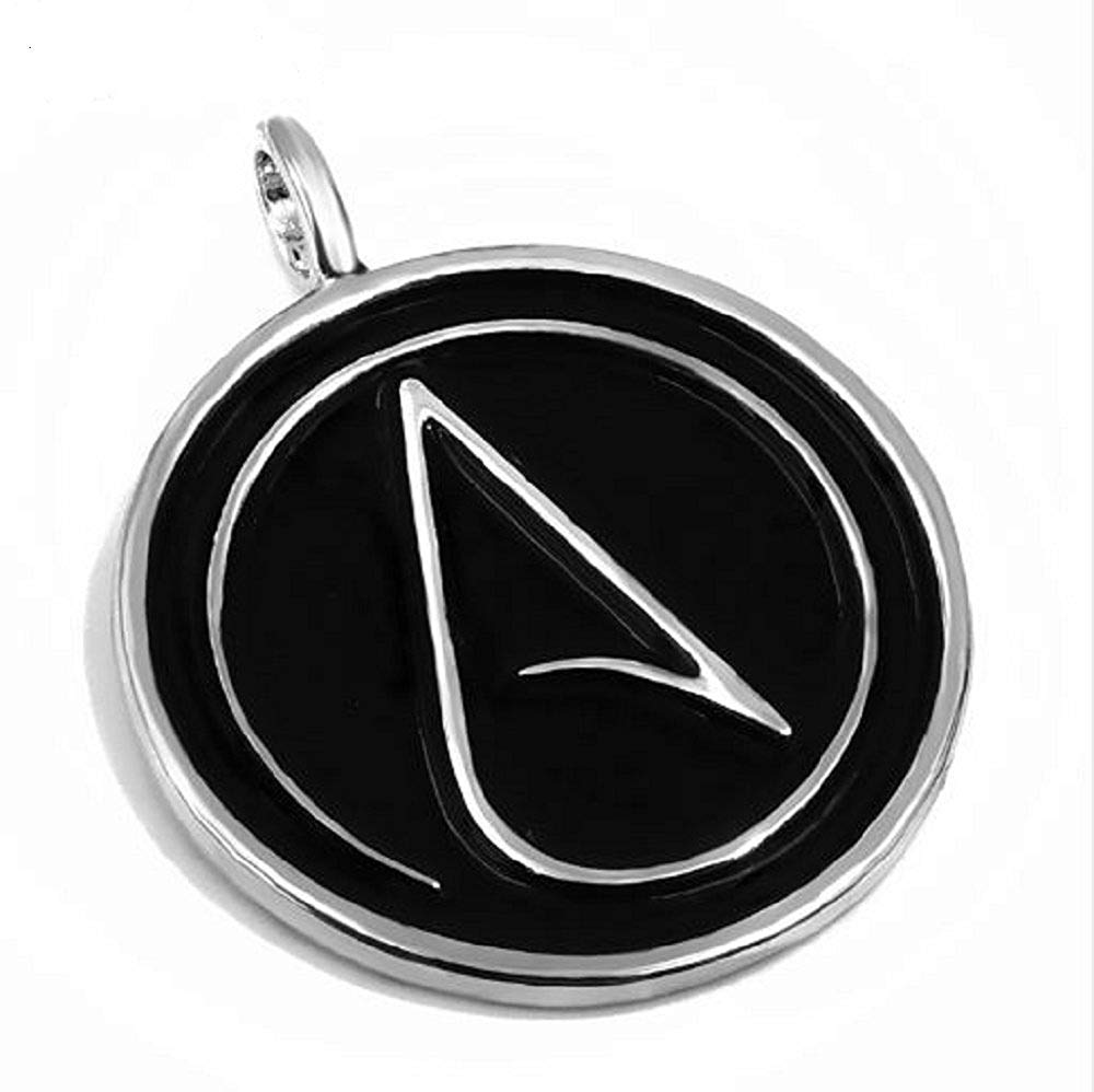 Atheist Logo - Atheist Logo Black and Silver Pendant (3.5cm)