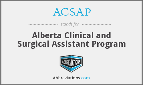 Acsap Logo - ACSAP - Alberta Clinical and Surgical Assistant Program