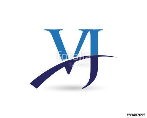 VJ Logo - VJ Letter Logo Swoosh Stock Image And Royalty Free Vector Files