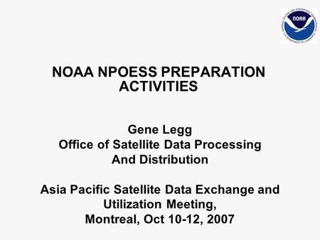 NPOESS Logo - NPOESS National Polar-orbiting Operational Environmental Satellite ...