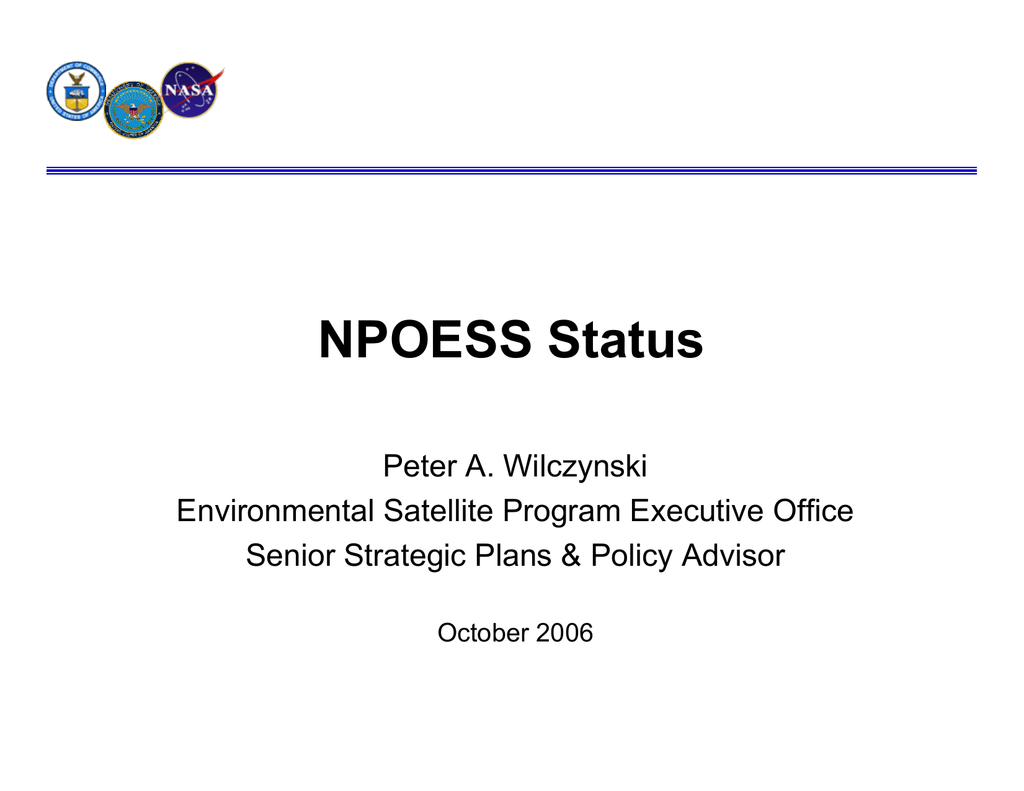 NPOESS Logo - NPOESS Status