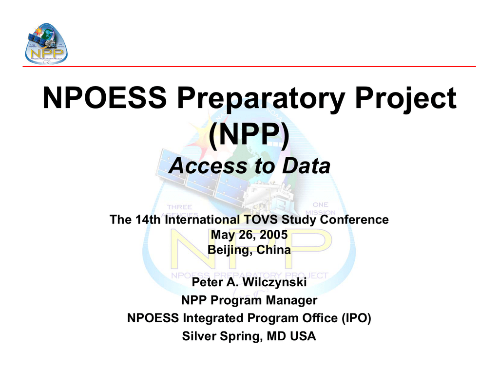 NPOESS Logo - NPOESS Preparatory Project (NPP) Access to Data