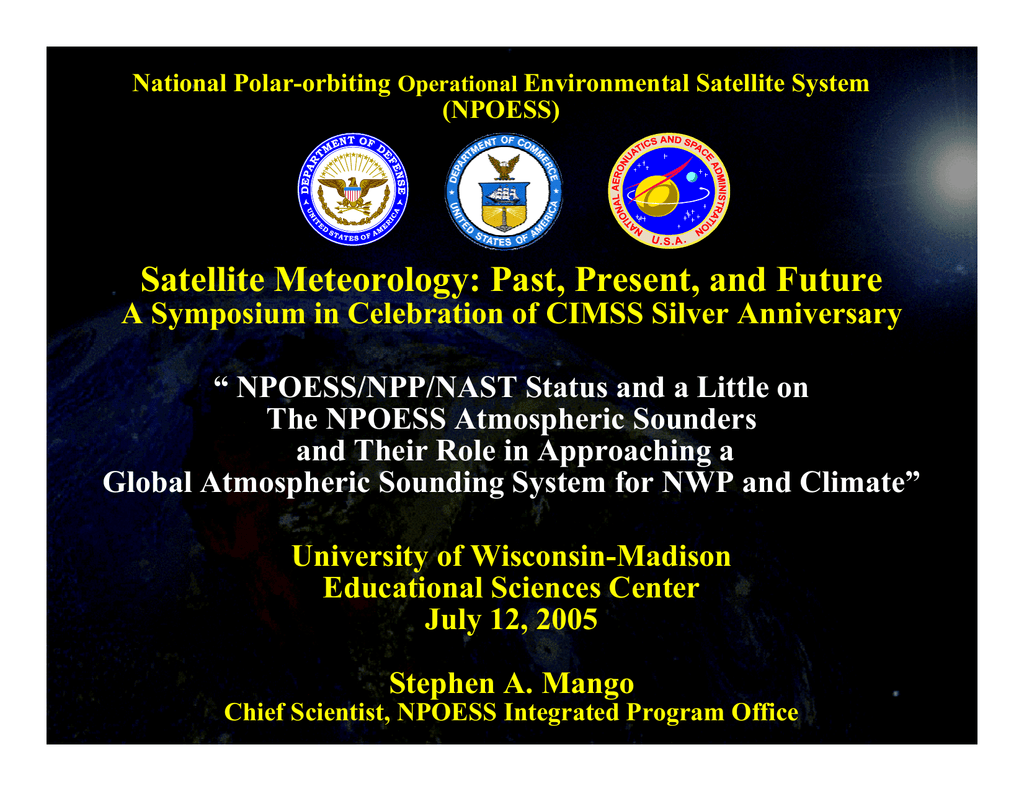 NPOESS Logo - Satellite Meteorology: Past, Present, and Future