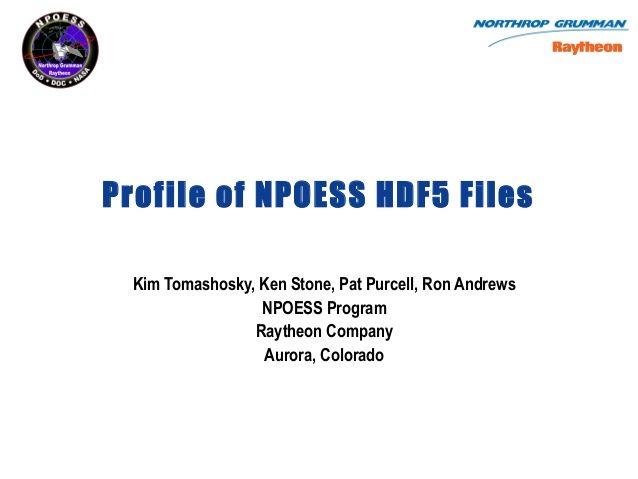 NPOESS Logo - Profile of NPOESS HDF5 Files