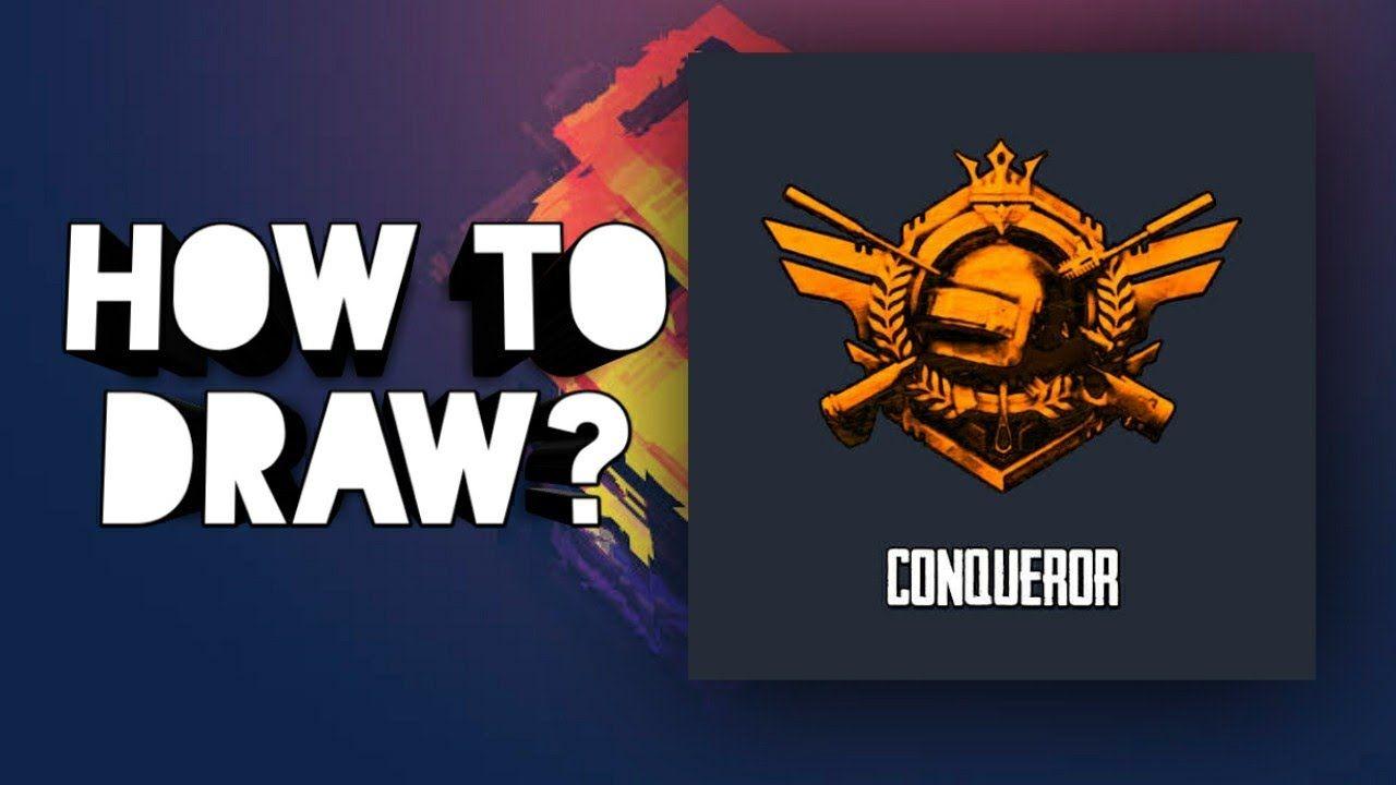 Conqueror Logo - How to draw Conqueror Logo || From Pubg Mobile || Subscribe
